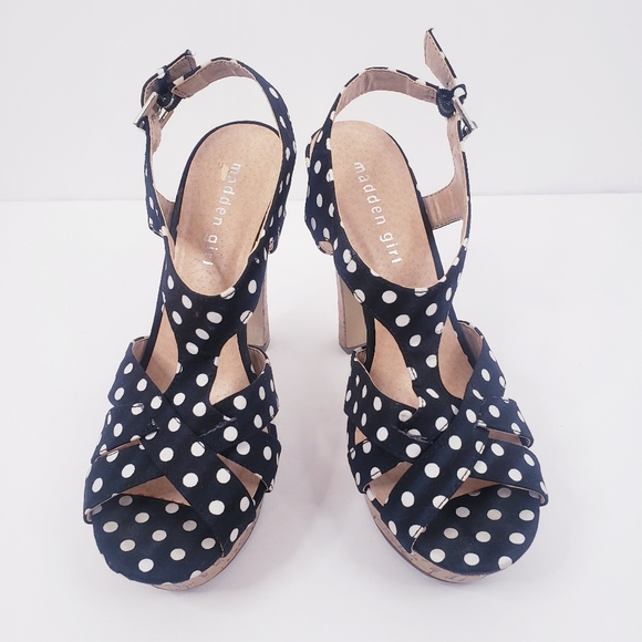 MADDEN GIRL Platform Polka Dot Heels 8.5 - Picture 4 of 5